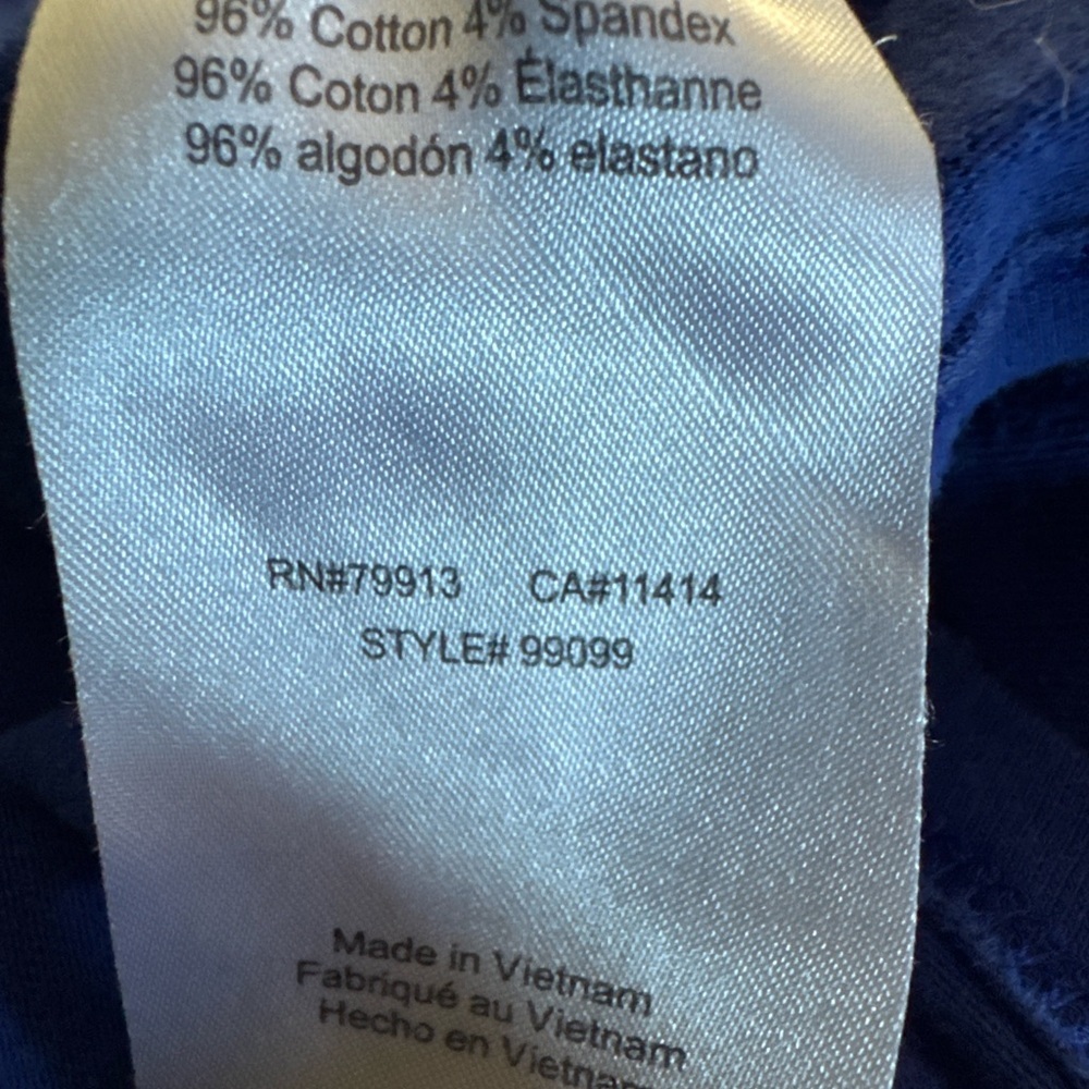 BumpStart Blue Long Sleeve Maternity Top Medium Soft Stretch Side Ruched Tee - Picture 4 of 5